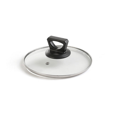 Couvercle En Verre Avec Bouton En Bakélite 24 Cm - Noir
