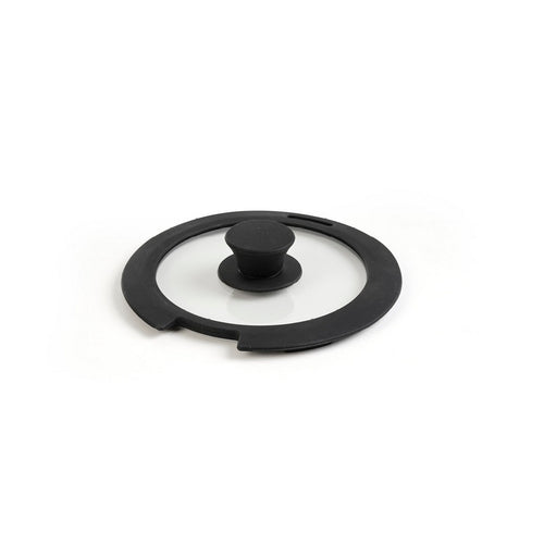 Couvercle En Verre + Silicone 16 Cm - Noir