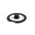 Couvercle En Verre + Silicone 24 Cm - Noir