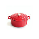Cocotte En Fonte D'Acier Ronde - Rouge