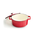 Cocotte En Fonte D'Acier Ronde - Rouge