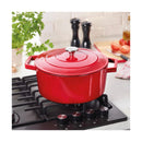 Cocotte En Fonte D'Acier Ronde - Rouge