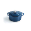 Cocotte En Fonte D'Acier Ronde - Bleu