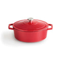 Cocotte En Fonte D'Acier Ovale - Rouge