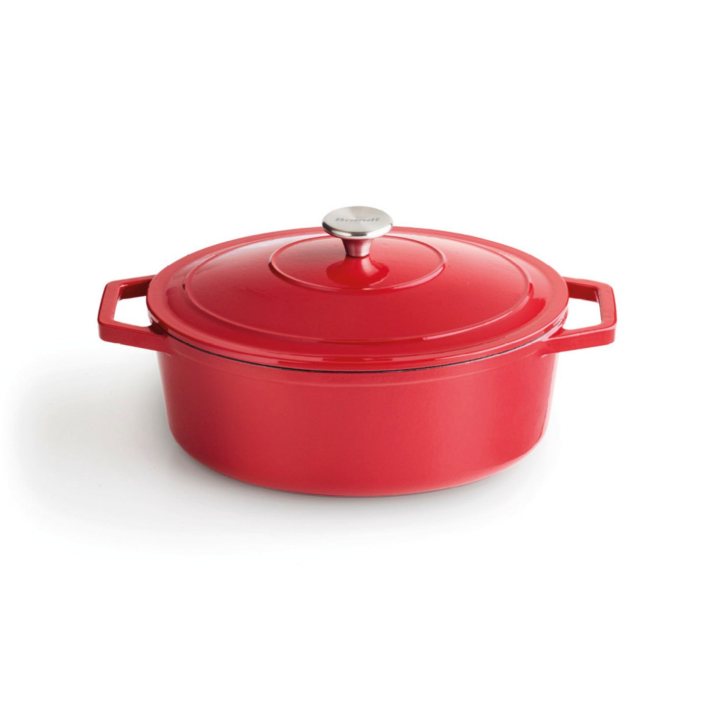 Cocotte En Fonte D'Acier Ovale - Rouge