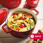 Cocotte En Fonte D'Acier Ovale - Rouge
