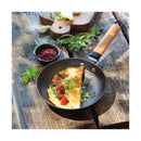 Poêle En Fonte Structure Nid D'Abeille Avec Manche En Bois - Vert