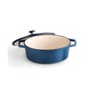 Cocotte En Fonte Ovale - Bleu