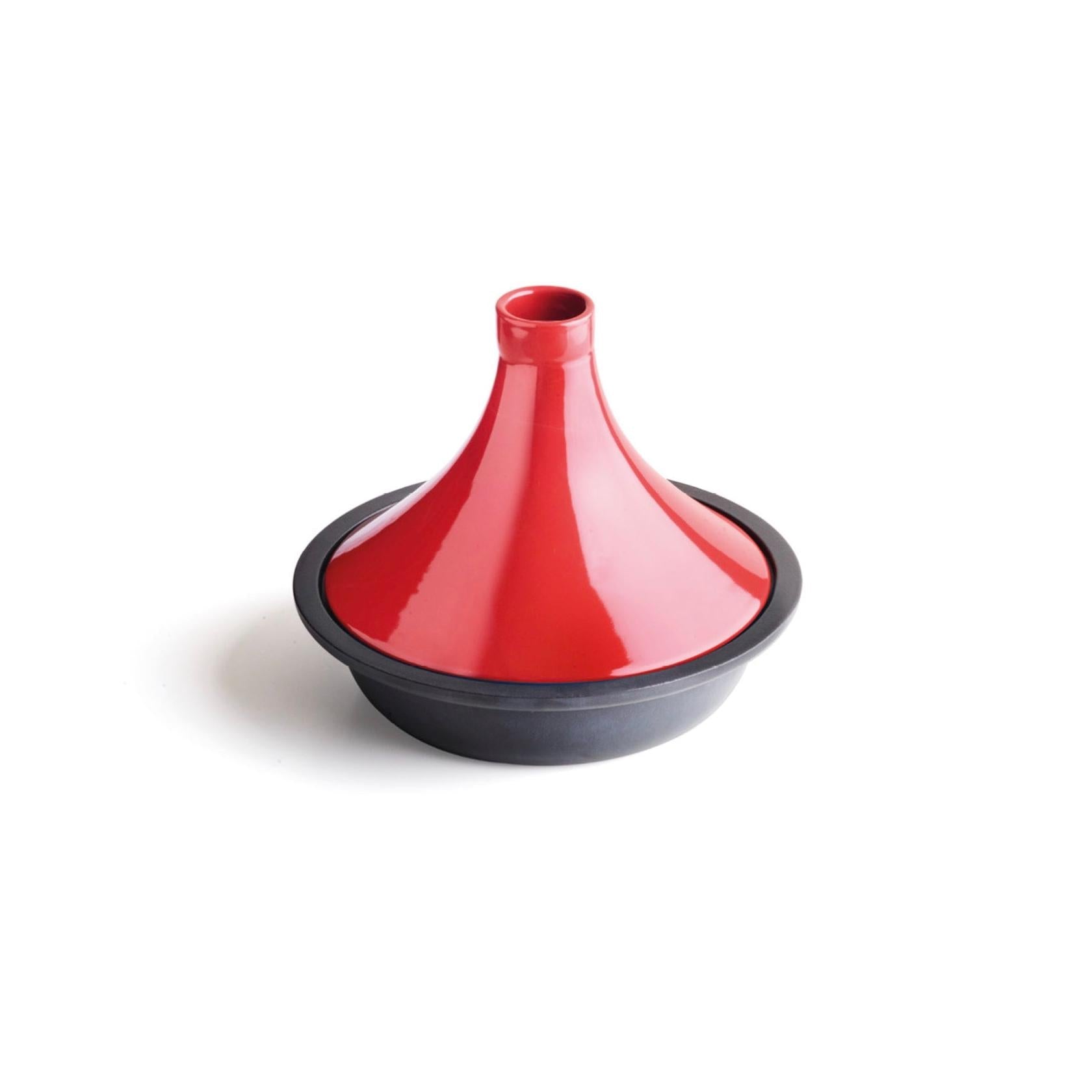 Cast Steel Tajine With Ceramic Lid - Red