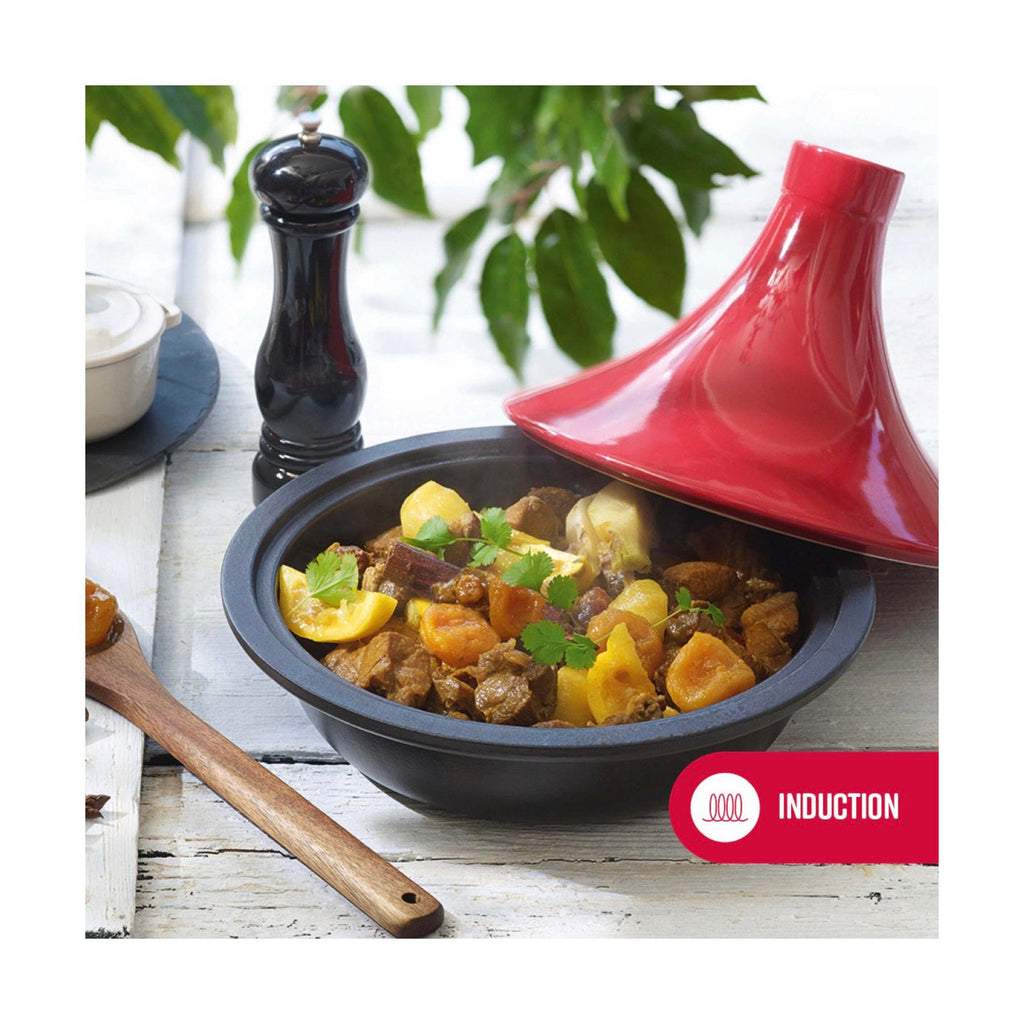 Cast Steel Tajine With Ceramic Lid - Red