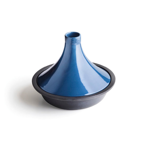 Tajine in ghisa d’acciaio con coperchio in ceramica - blu
