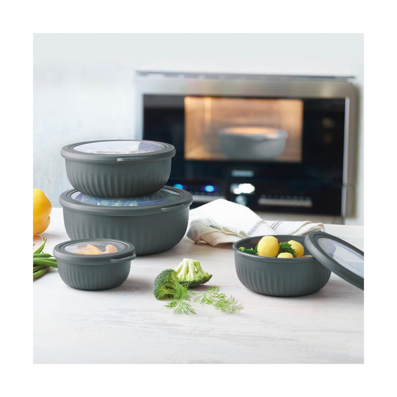 Set De 4 Boîtes De Conservation Gigogne - Gris Anthracite