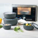 Set De 4 Boîtes De Conservation Avec Couvercle - Gris Anthracite