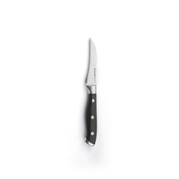 Coltello per sbucciare rivettato nero