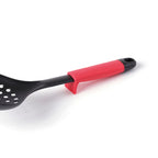 Set di 6 utensili da cucina con supporto girevole - rosso - rosso