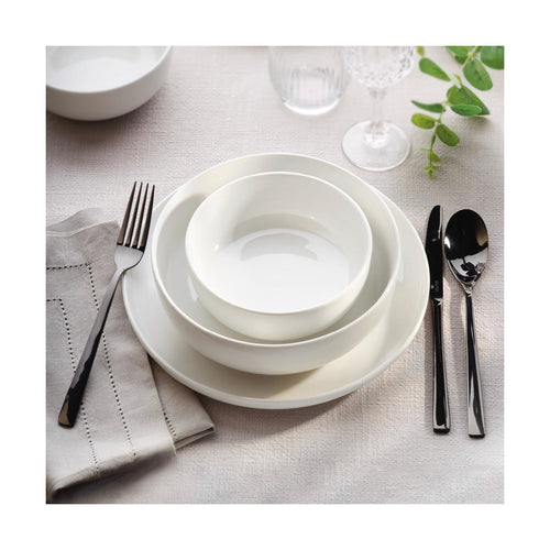 Service De Table 24 Pièces En Porcelaine - Blanc