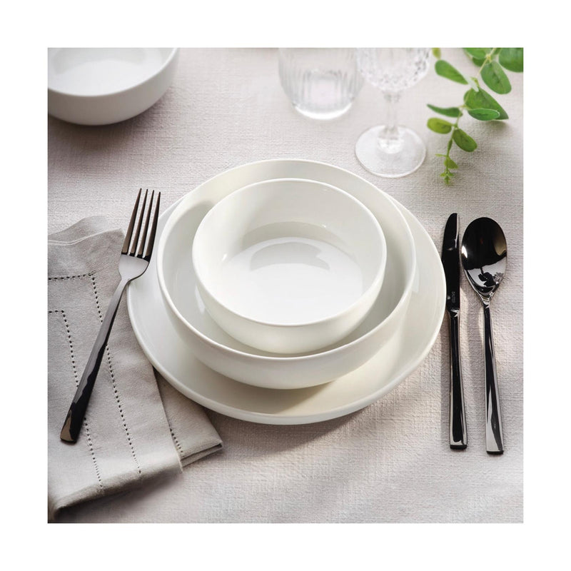 Service De Table 24 Pièces En Porcelaine - Blanc