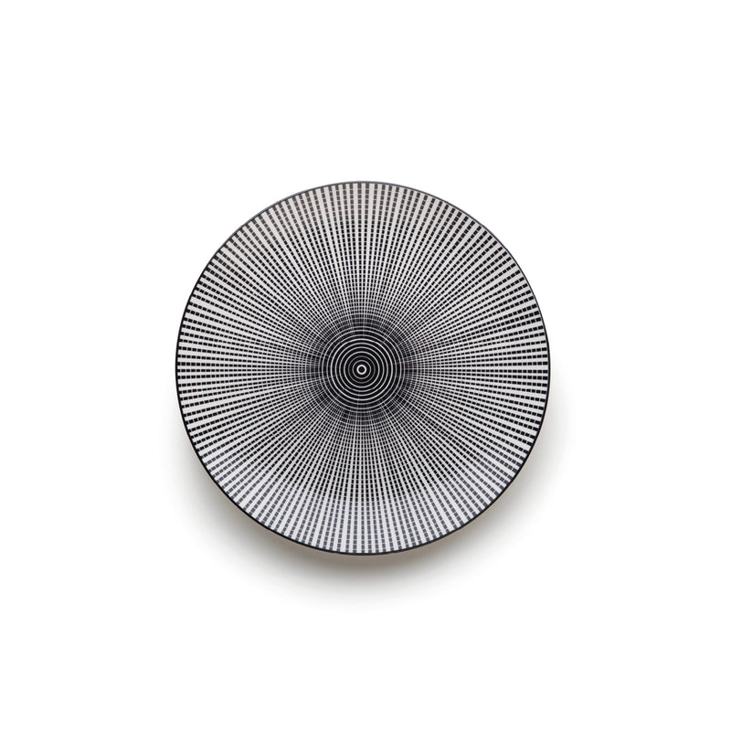 Service De Table 24 Pièces En Porcelaine Avec Relief - Blanc/Noir