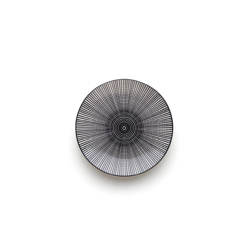 Service De Table 24 Pièces En Porcelaine Avec Relief - Blanc/Noir