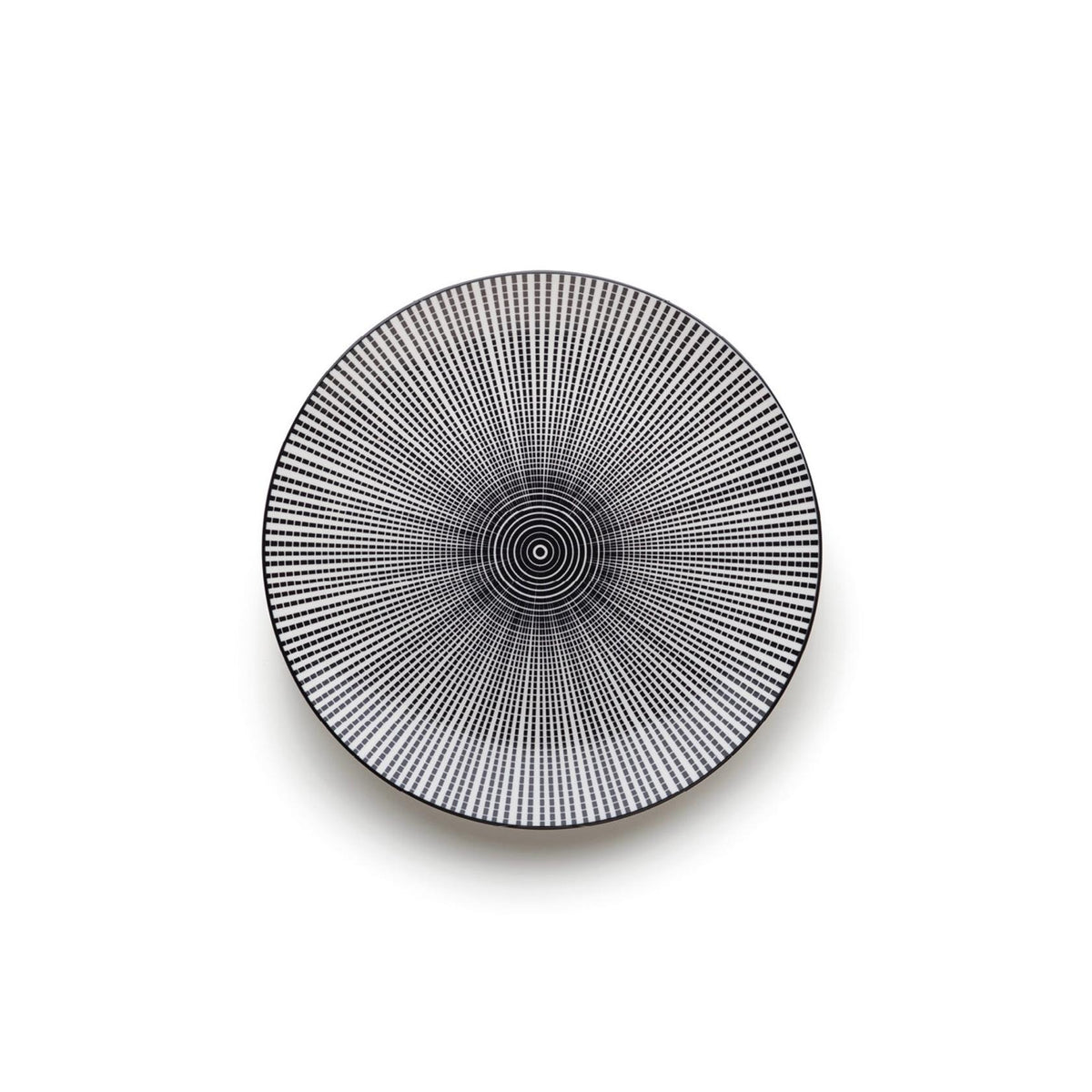 Set De 4 Assiettes Avec Relief - Blanc/Noir