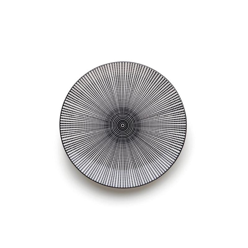 Set De 4 Assiettes Avec Relief - Blanc/Noir