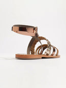 Sandalias Colorata - Camel, Bronce y Oro