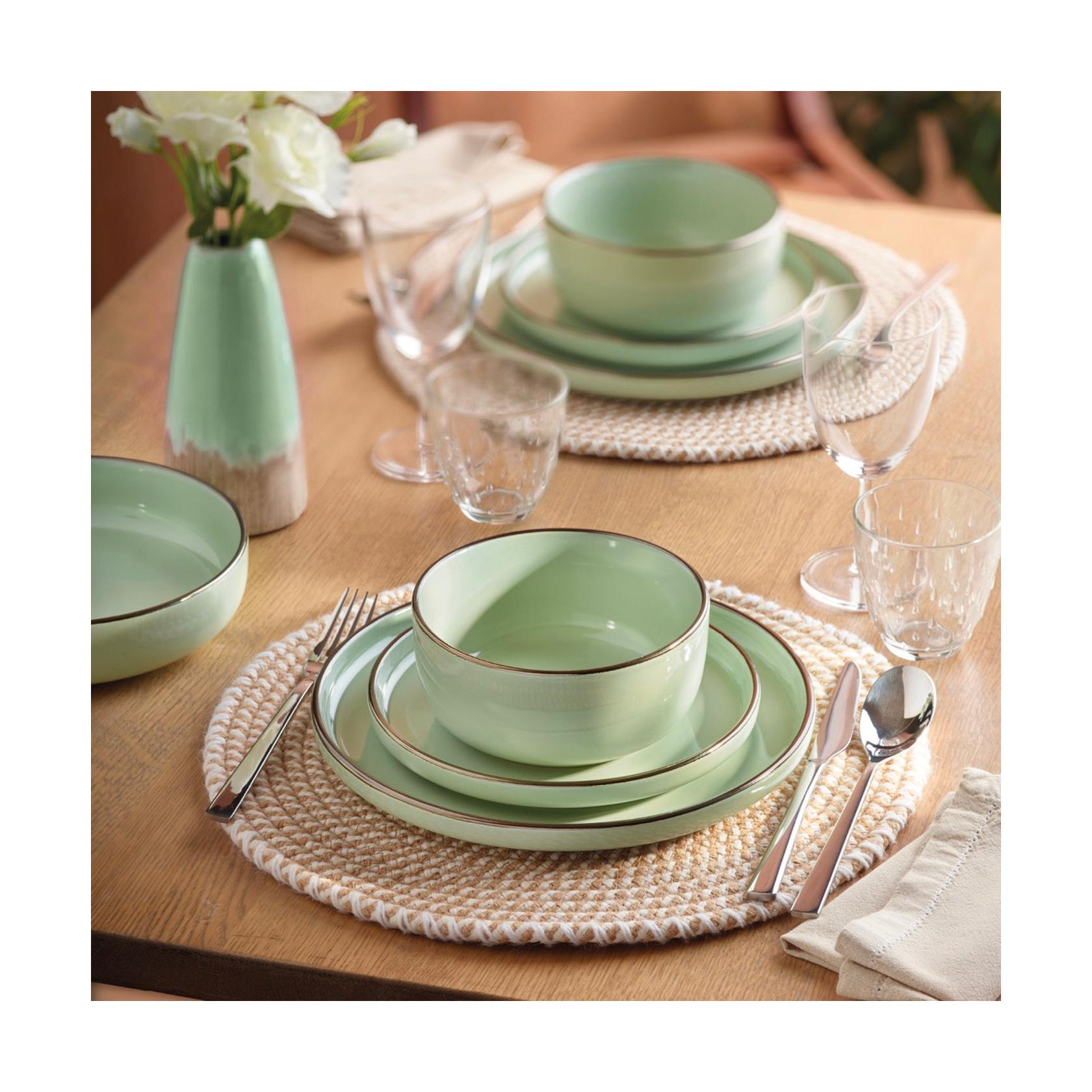 Service De Table 24 Pièces - Vert Clair