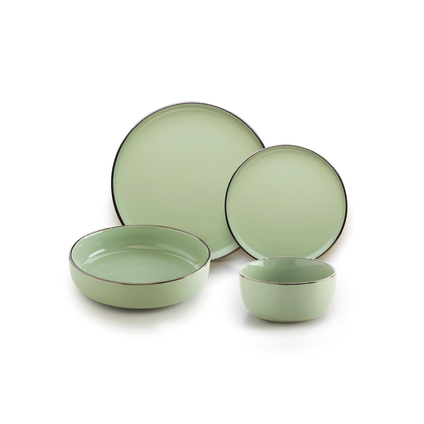 Service De Table 24 Pièces - Vert Clair