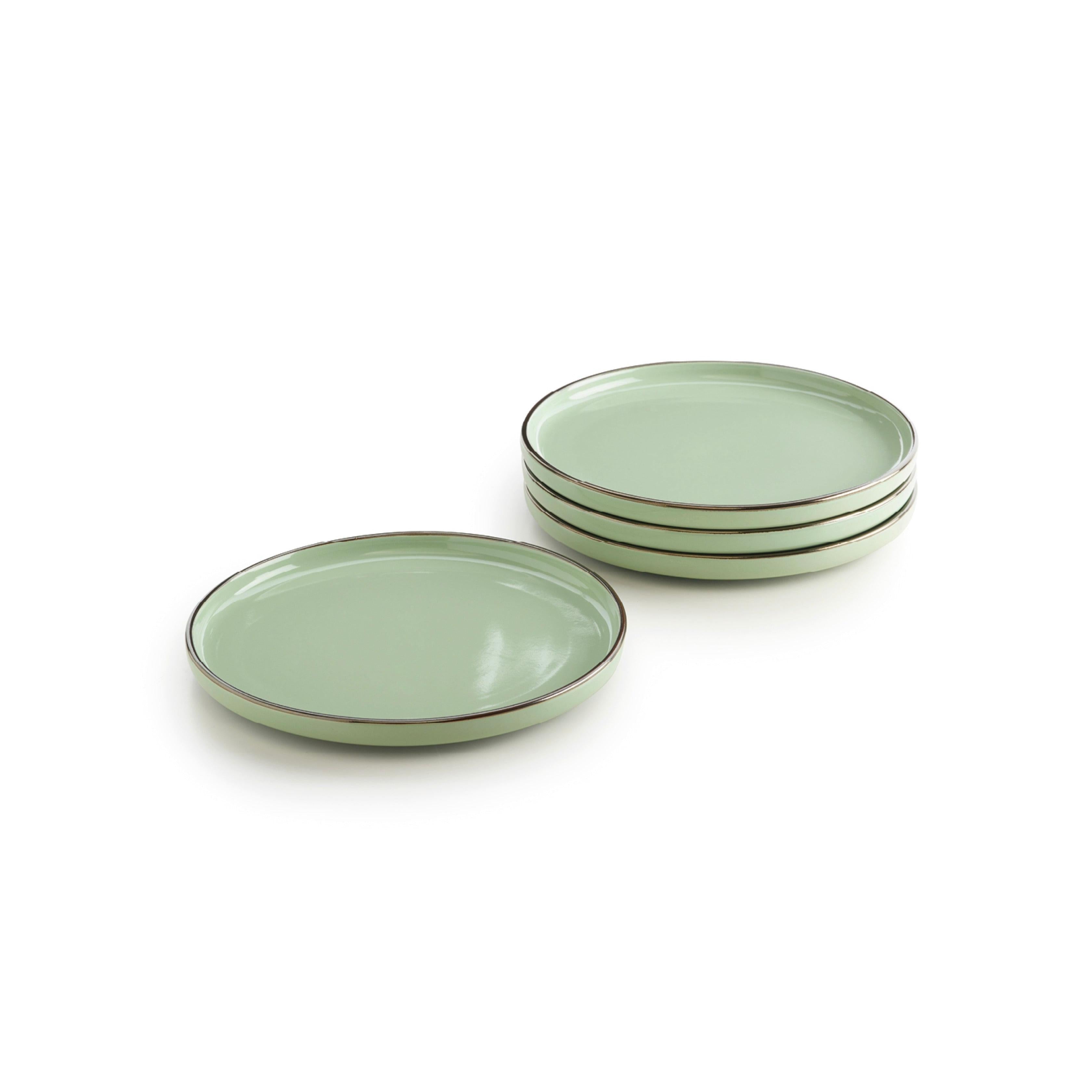 Set of 4 Plates - Light Green
