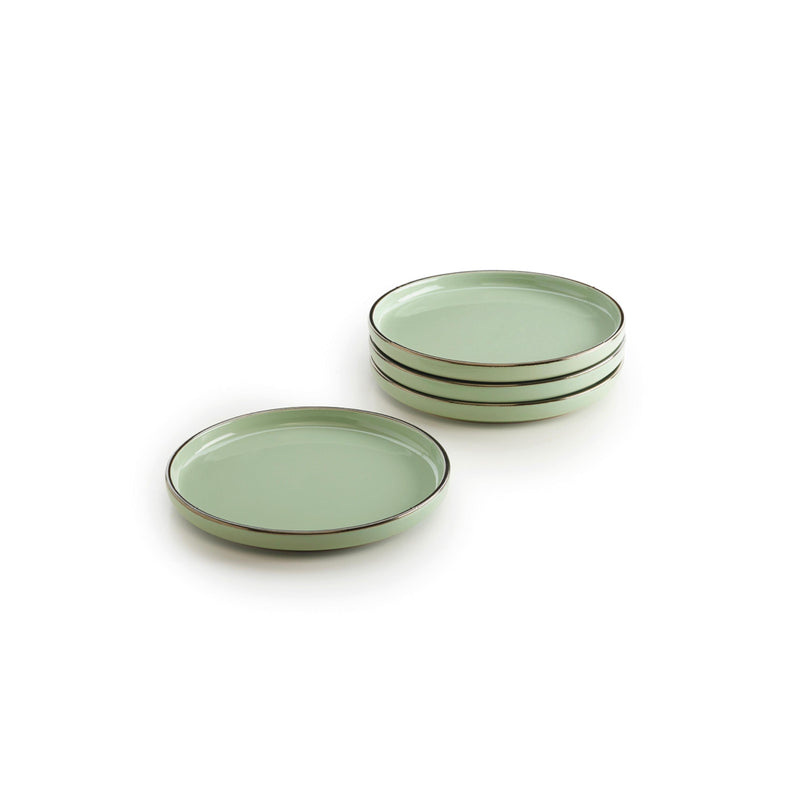 Set De 4 Assiettes À Dessert - Vert Clair