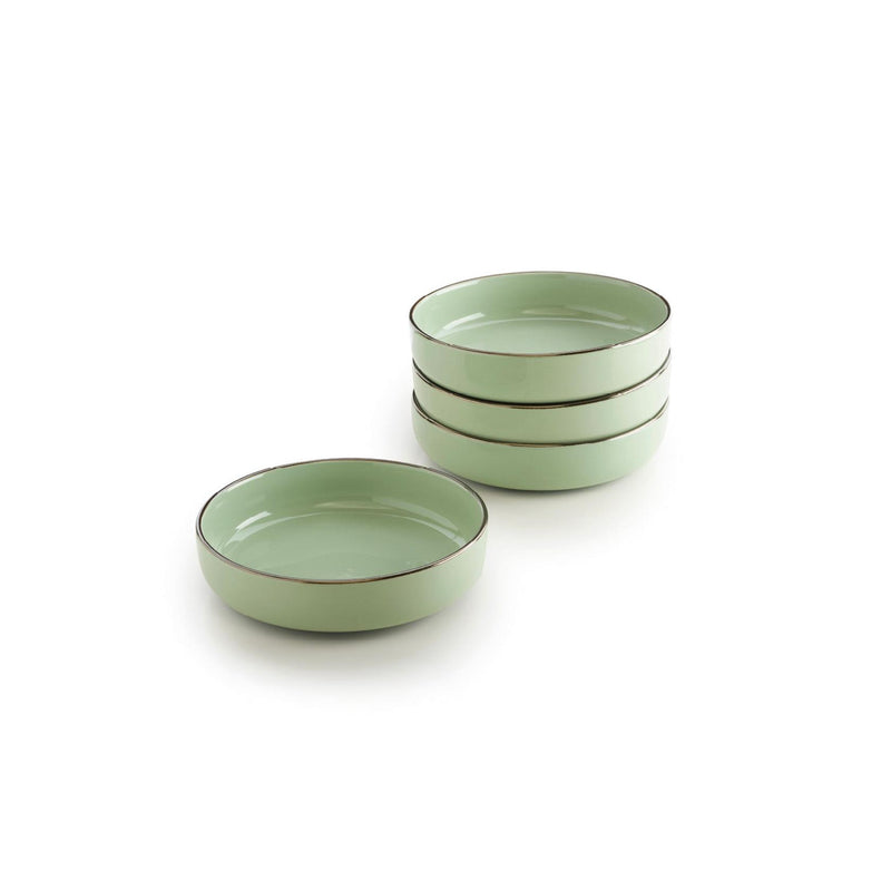 Set De 4 Assiettes Creuses - Vert Clair