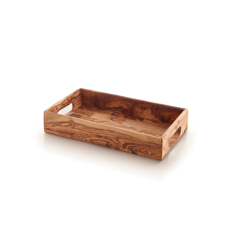 Plateau De Service Avec Deux Poignées - Bois D'Olivier