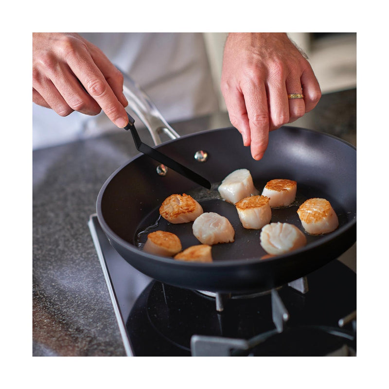 Batterie De Cuisine 9 Pièces En Aluminium Forgé Et Acier Inoxydable - Noir