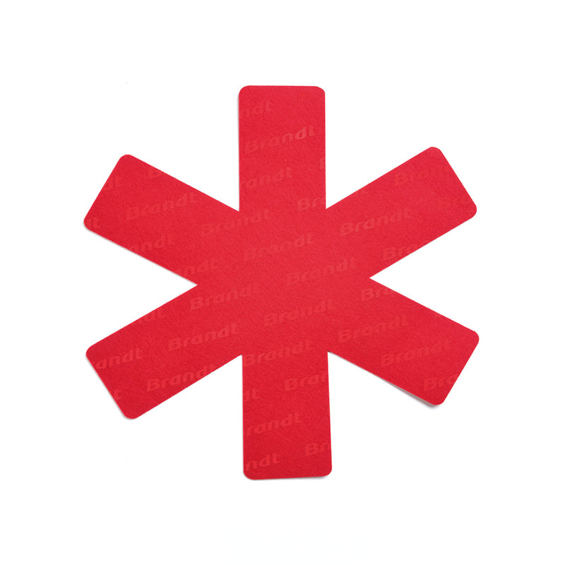 Set of 3 Stainless Steel Frying Pans with Removable Handle + 3 Frying Pan Separators - Silver / Black / Red