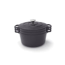 Batterie De Cuisine Empilable En Fonte 4 Pièces + 4 Protections En Silicone - Noir