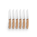 Set of 6 Steak Knives with Handles - Pakka Wood