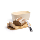 Boïte À Pain Avec Couvercle En Bambou - Crème/Bois