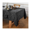 Nappe Tissé Jacquard Fleurette - Gris Foncé