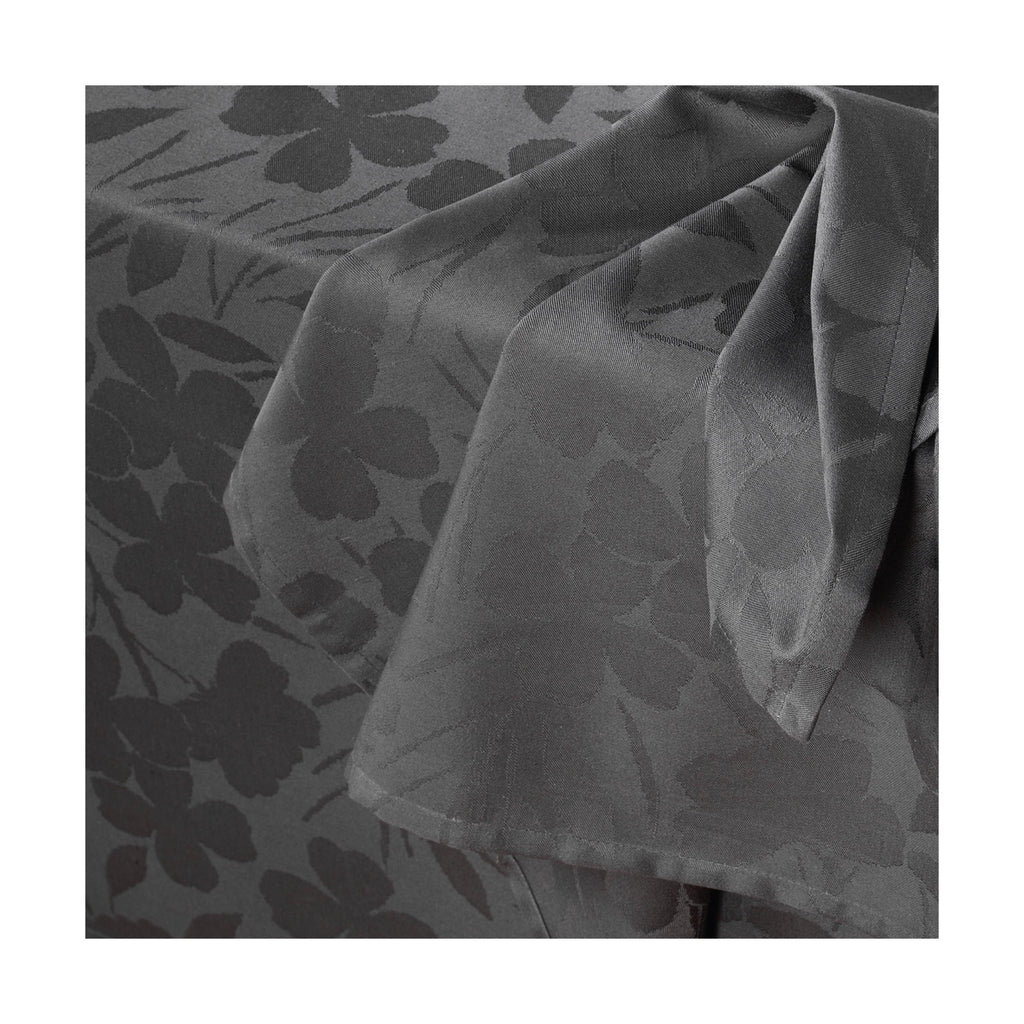 Nappe Tissé Jacquard Fleurette - Gris Foncé