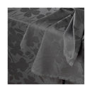 Nappe Tissé Jacquard Fleurette - Gris Foncé