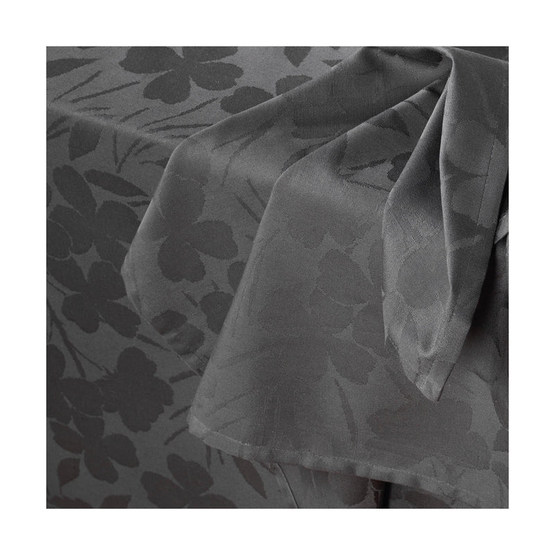 Nappe Tissé Jacquard Fleurette - Gris Foncé