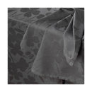 Set De 4 Serviettes Tissé Jacquard Fleurette - Gris Foncé