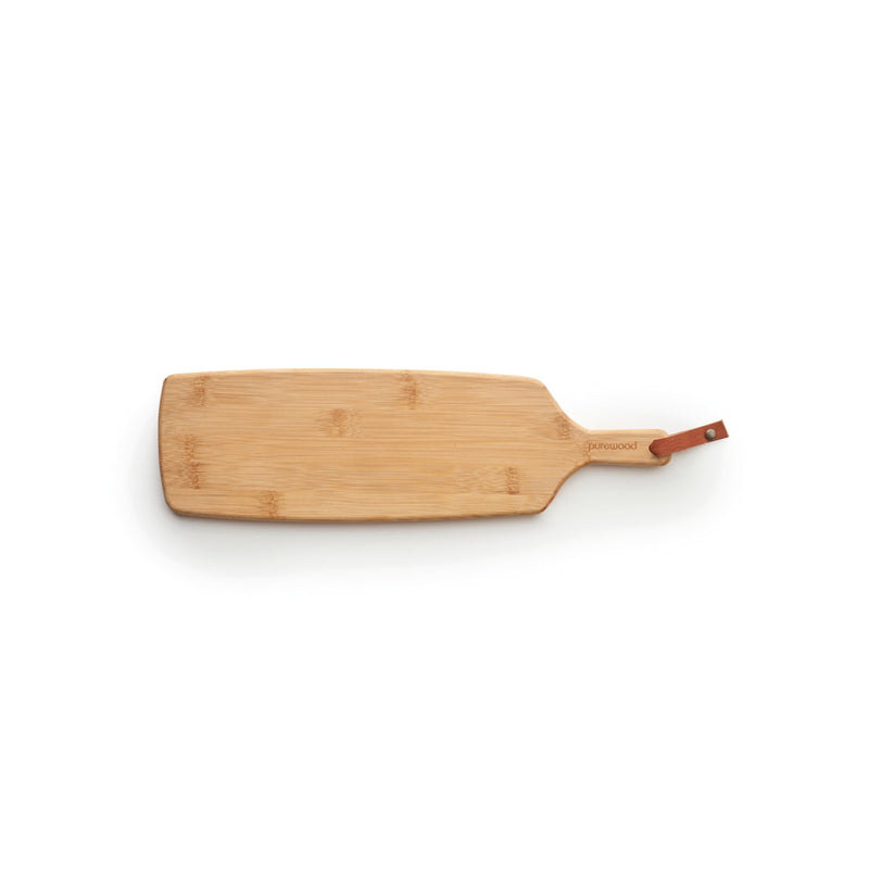 Planche À Découper Rectangulaire Avec Poignée - Bambou + Set De 3 Couteaux À Fromage