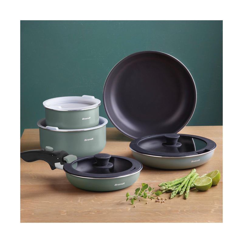 Batterie Empilable Avec Poignée Amovible 10 Pièces - Vert Pastel