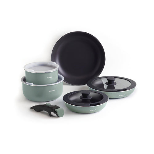 Batterie Empilable Avec Poignée Amovible 10 Pièces - Vert Pastel