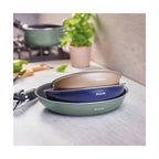 10-Piece Stackable Cookware Set with Removable Handle - Champagne