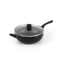 Wok Aluminium Avec Couvercle - Noir