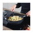 Wok Aluminium Avec Couvercle - Noir
