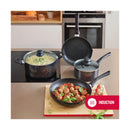 Wok Aluminium Avec Couvercle - Noir