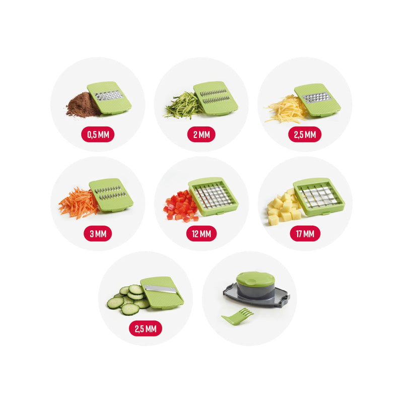 Mandoline Multifonctions - Vert/Gris